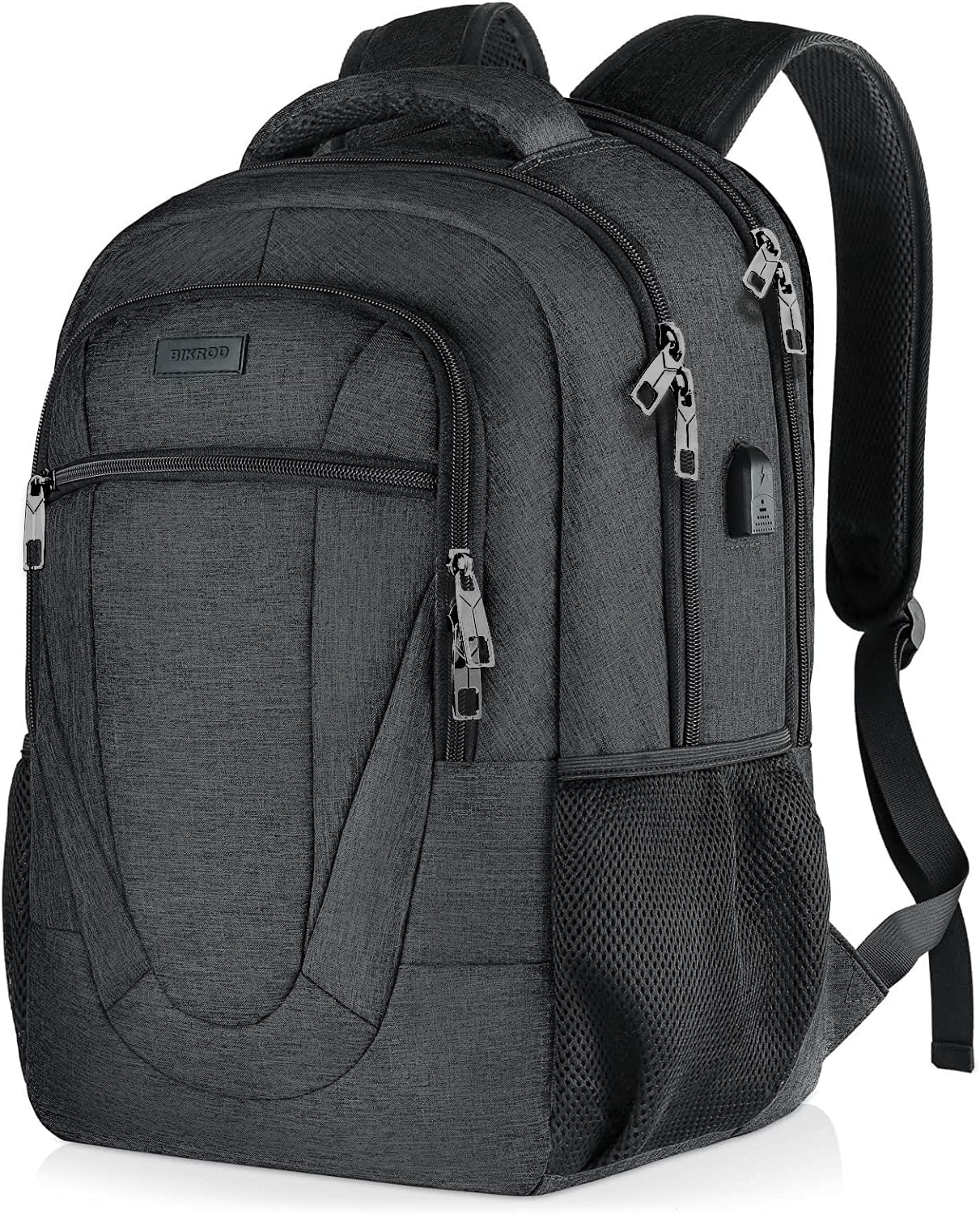 BIKROD 17 Laptop Backpack: Water-Resistant with USB Charging