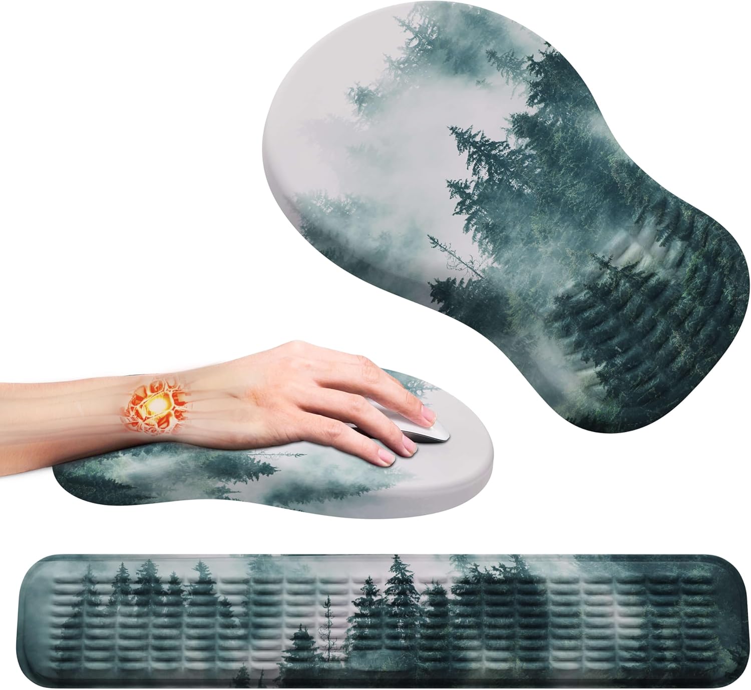 MEKASS Memory Foam Wrist Support Set - Comfort & Stability