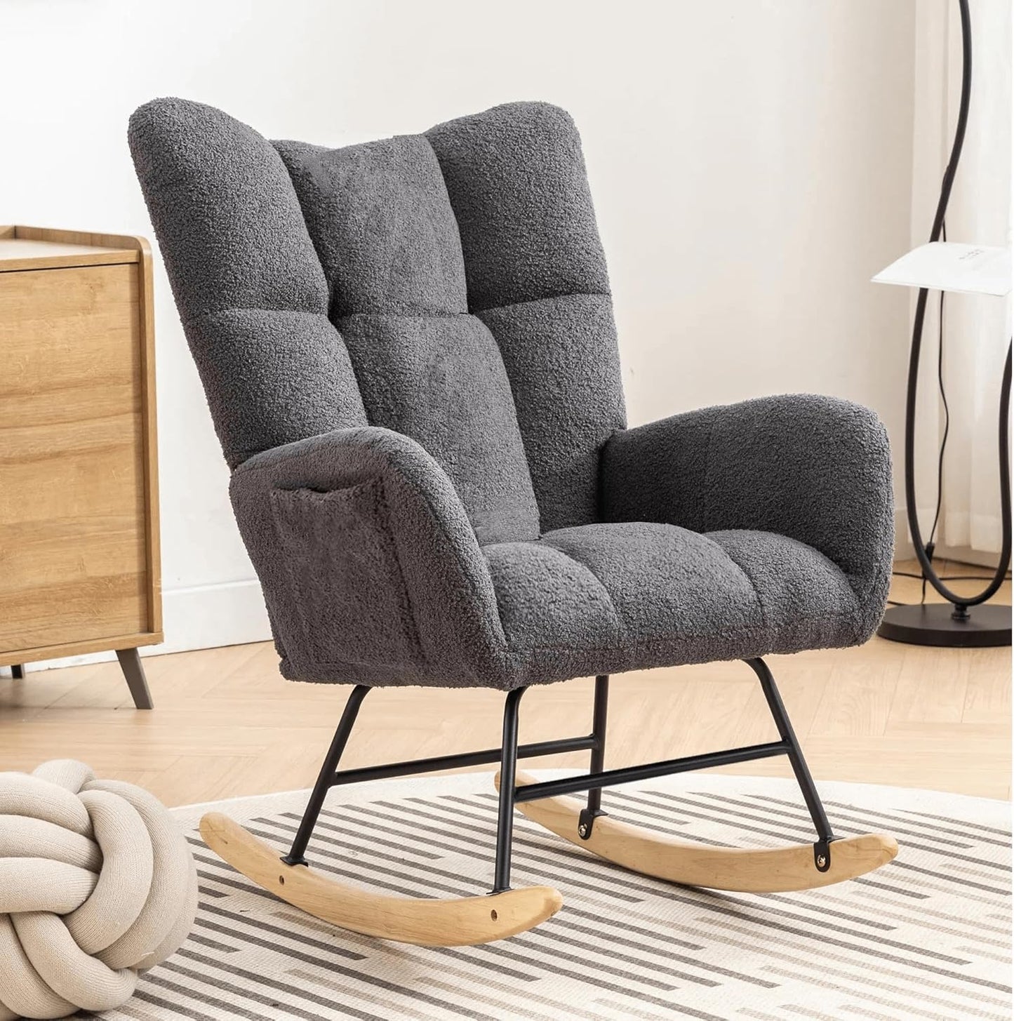 Comfy Nursery Rocking Chair - Gray