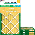 Filterbuy 12x30x1 Air Filter MERV 11 (4-Pack) - Pet & Allergy Defense