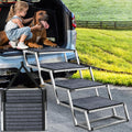 Dog Ramp for Car Extra Wide 4-Step Dog Stairs - Stable Help for Large