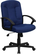 Comfort and Style: Navy Fabric Swivel Chair