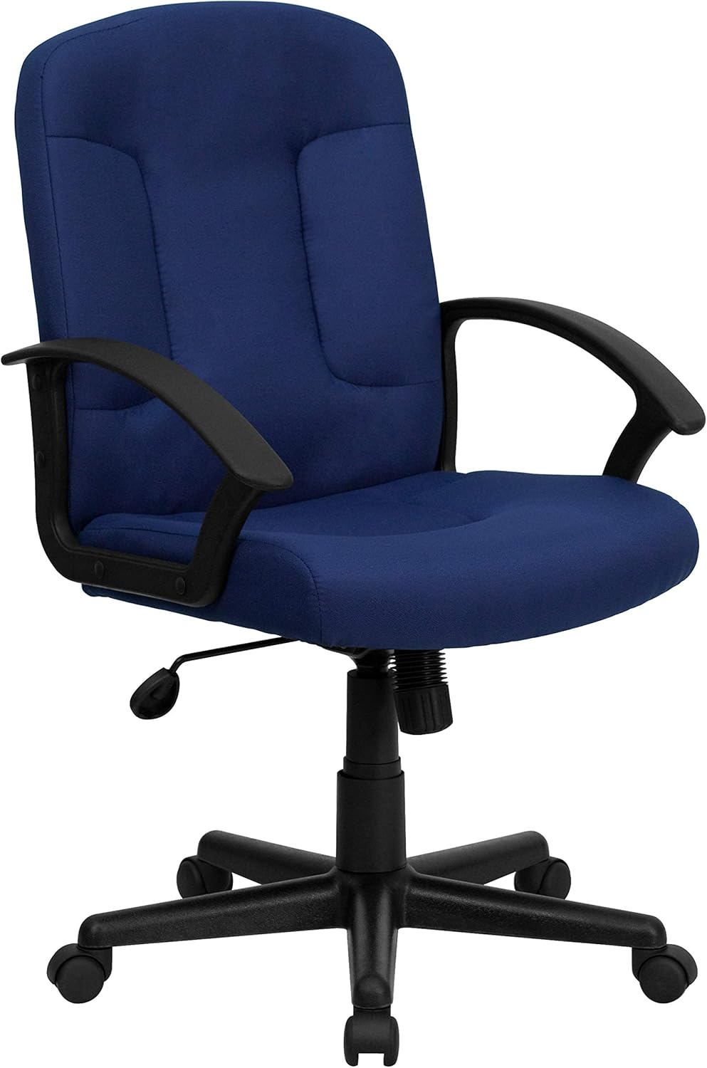 Comfort and Style: Navy Fabric Swivel Chair