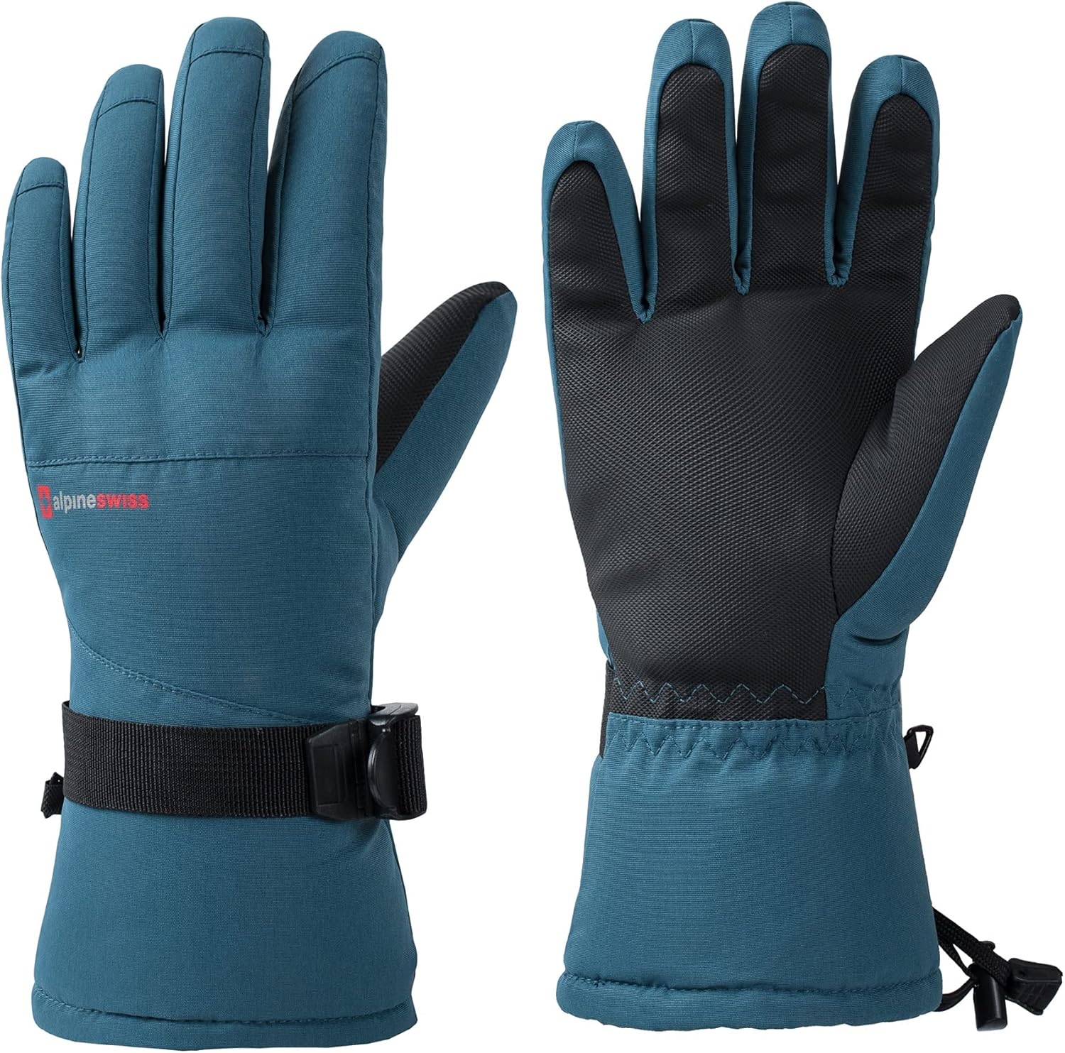 Alpine Swiss Waterproof Ski Gloves - Windproof & Warm