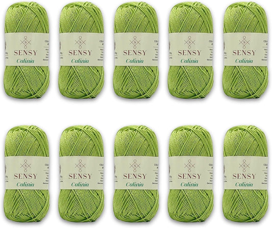 10 Skeins of Mercerized Giza Cotton Yarn for Amigurumi Projects