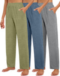 Wide Leg Lounge Pants - Soft Cozy 3-Pack for Women