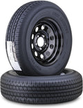 Trailer Tire Wheel Assembly ST205/75R14 8-Ply D - Durable 2-Pack