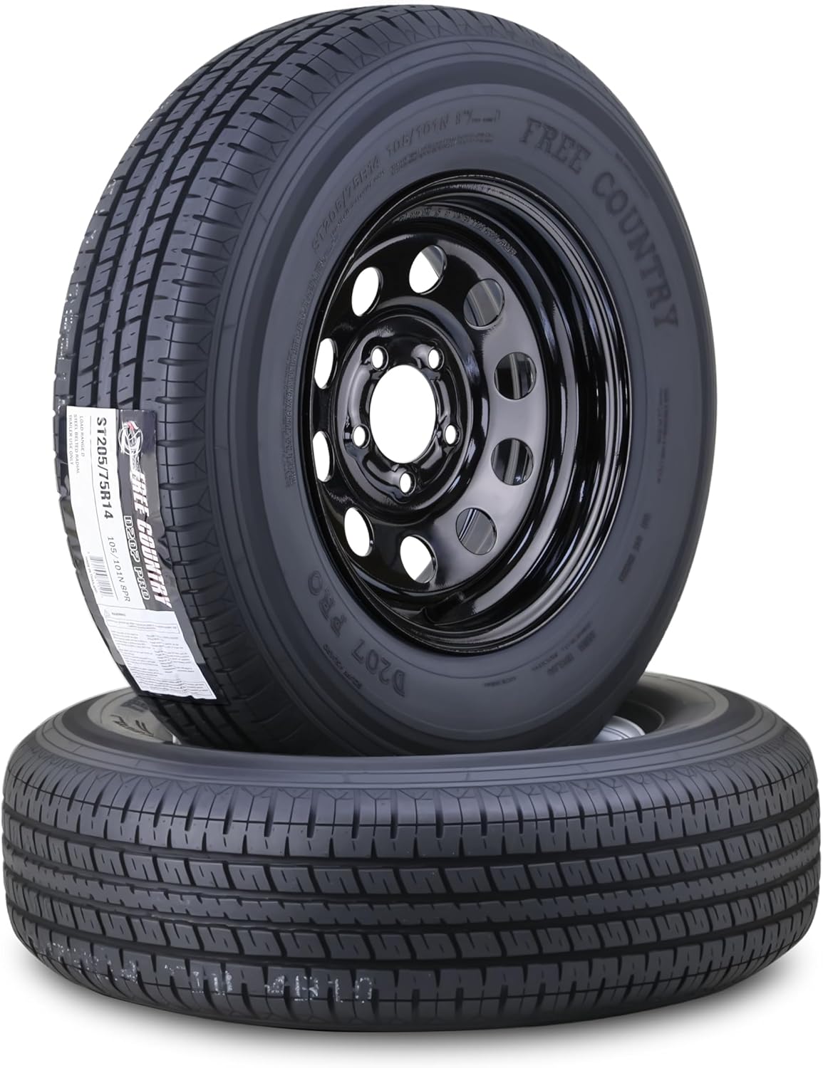 Free Country Trailer Tire Wheel Assembly ST205/75R14 for Safety