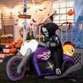 Sizonjoy 6 FT Halloween Inflatables Black Rider with Pumpkin