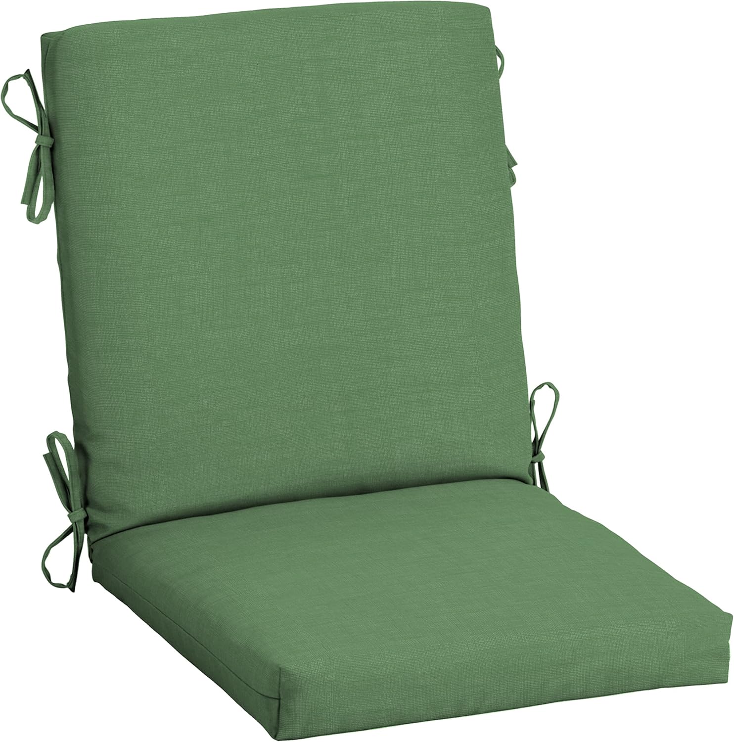 Arden Outdoor Midback Chair Cushion in Moss Green for Comfort