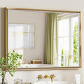 40 x 30 Gold Bathroom Mirror Brushed Gold Beveled Frame - Elegant
