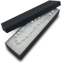 8 in x 2 in Matte Black Cotton Filled Jewelry Boxes 100-Pack