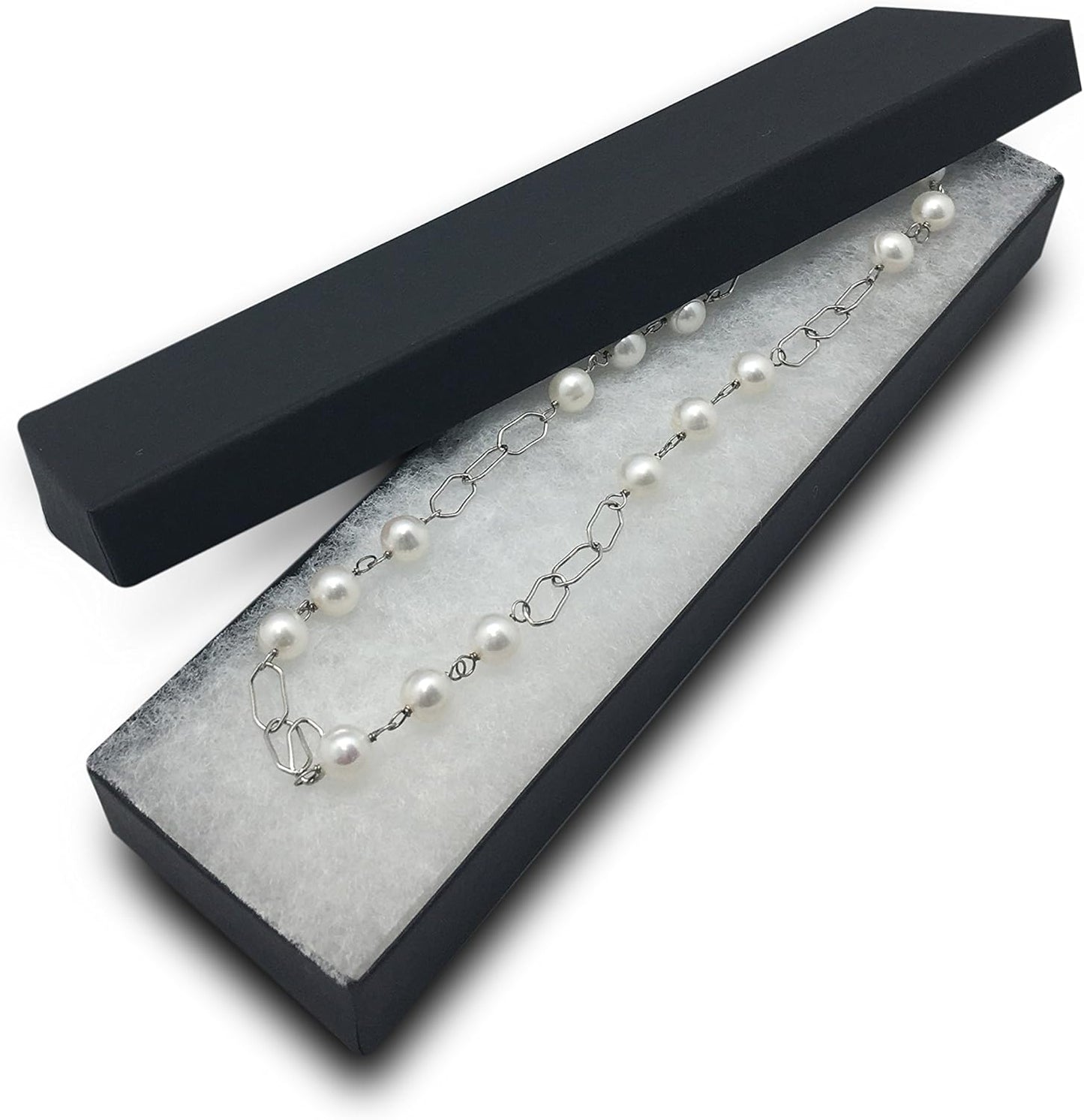 100-Pack Cotton Filled Cardboard Jewelry Boxes for Gifts