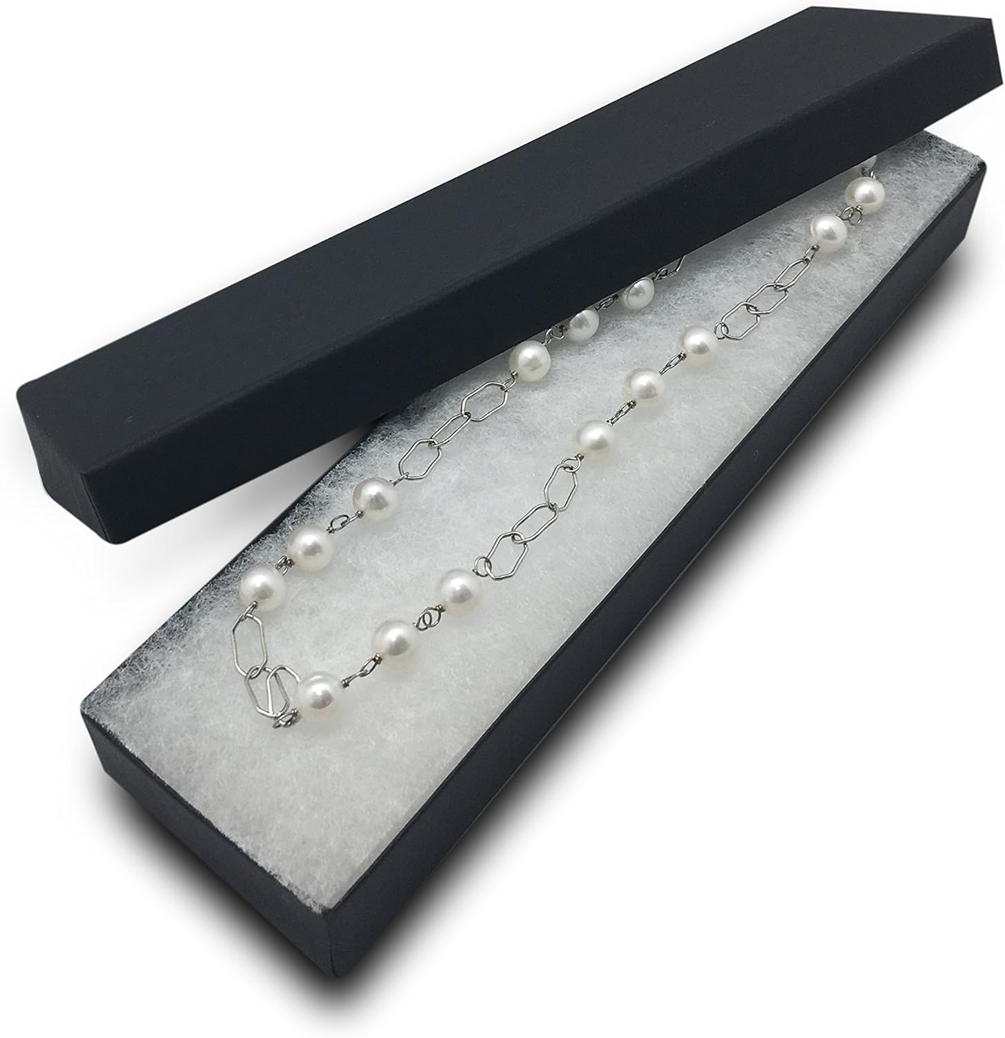 100-Pack Cotton Filled Cardboard Jewelry Boxes for Gifts