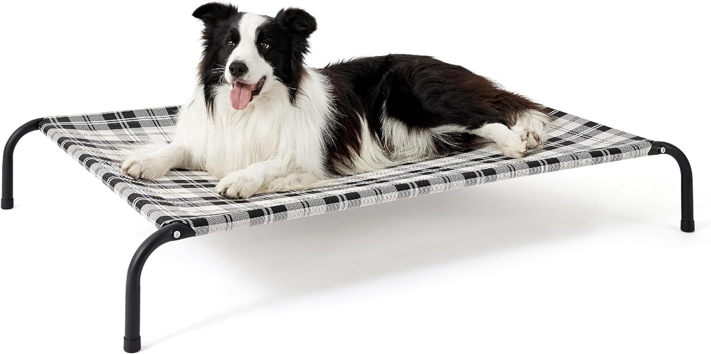 Bedsure Outdoor Elevated Dog Bed for Large Dogs, Portable Cot