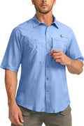 Men's Fishing Shirts with Zipper Pockets UPF 50+ Lightweight Cool