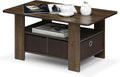 Furinno Andrey Coffee Table with Bin Drawer - Compact Storage Table