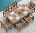 SERWALL 7-Piece Patio Outdoor Table & Chairs - All-Weather Dining Set