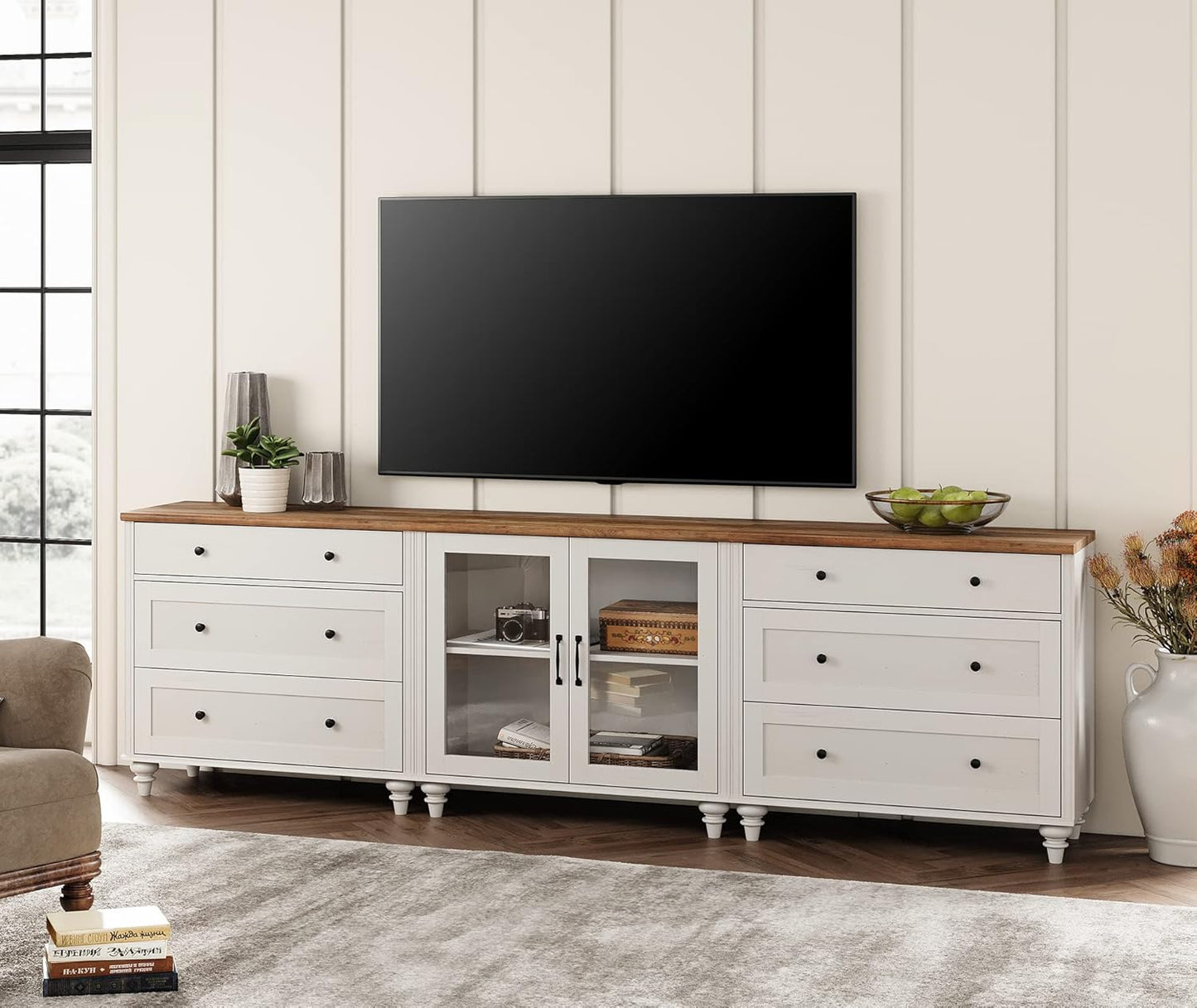 Spacious TV Stand for 100 TV, Stylish Entertainment Center