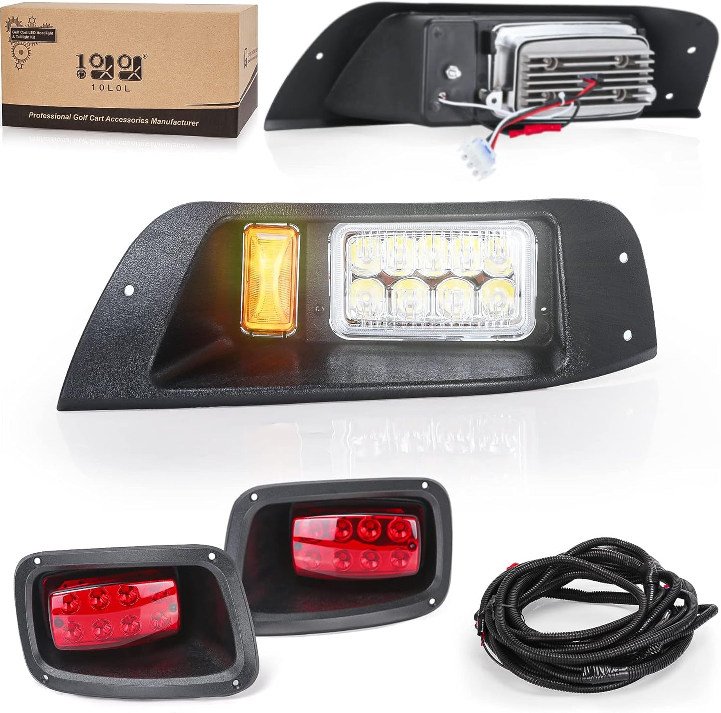 10L0L Golf Cart EZGO Headlight Kit for 1995-2013 TXT Models