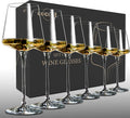 Wine Glasses Set of 6 Clear 18.5oz - Lead Free Crystal Stemware
