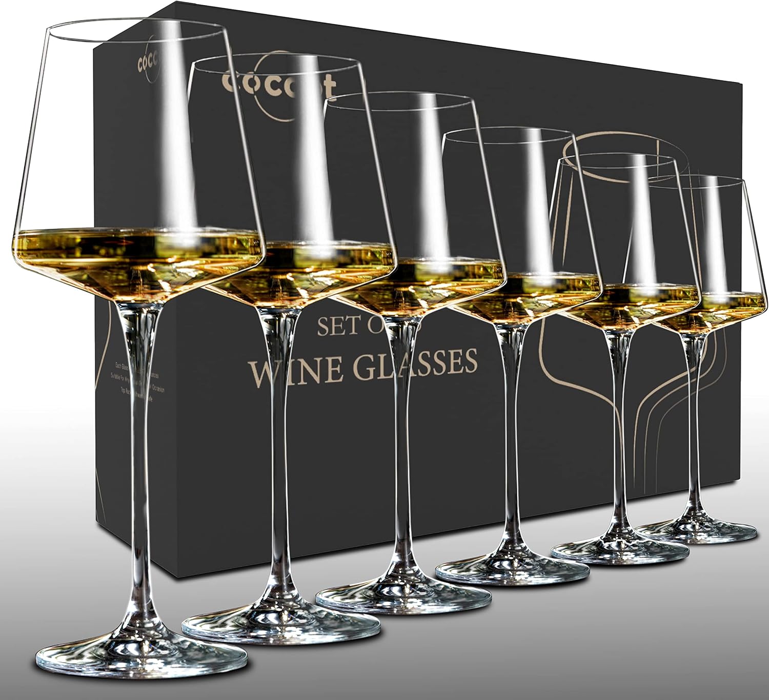 Elegant Crystal Wine Glasses Set of 6 for Every Occasion
