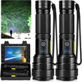 Flashlights LED High Lumens Rechargeable 2-Pack - Super Bright Long
