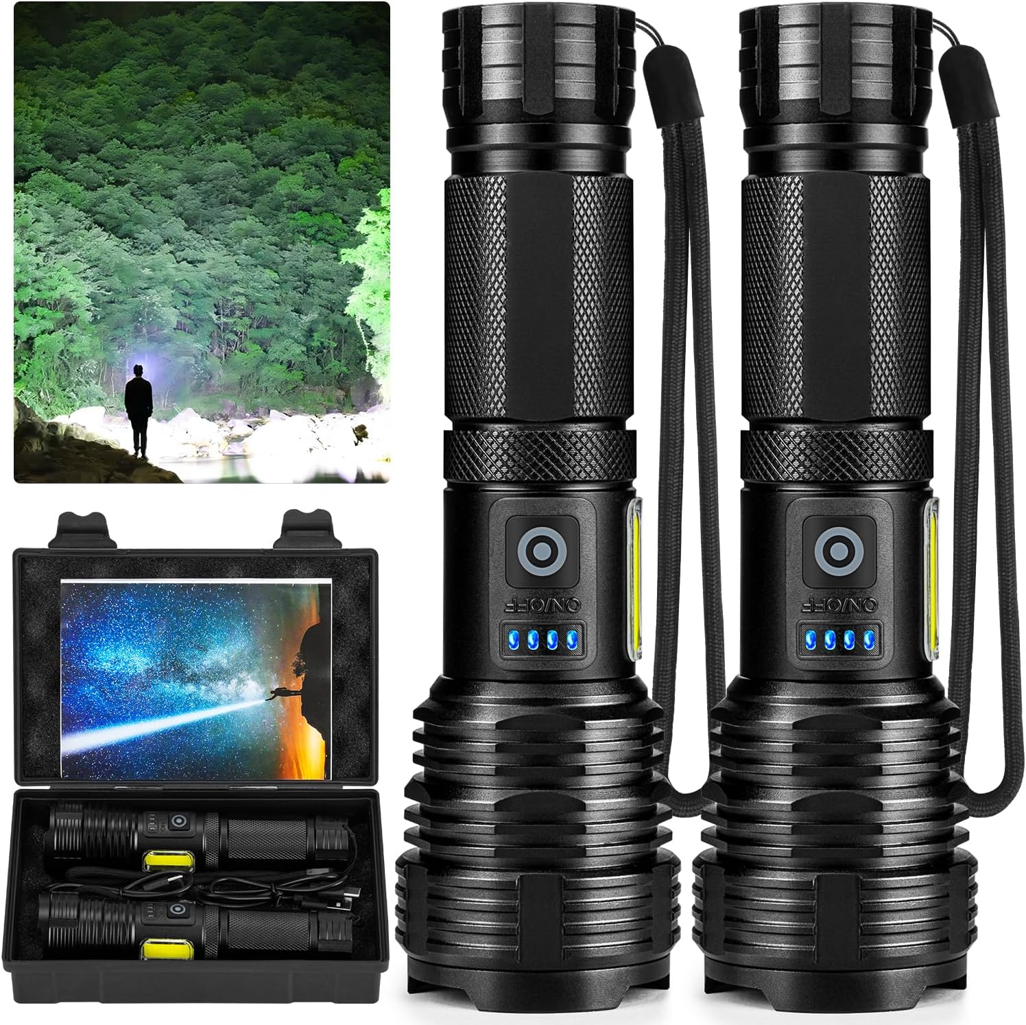 High Lumens Rechargeable Flashlights for Home and Camping