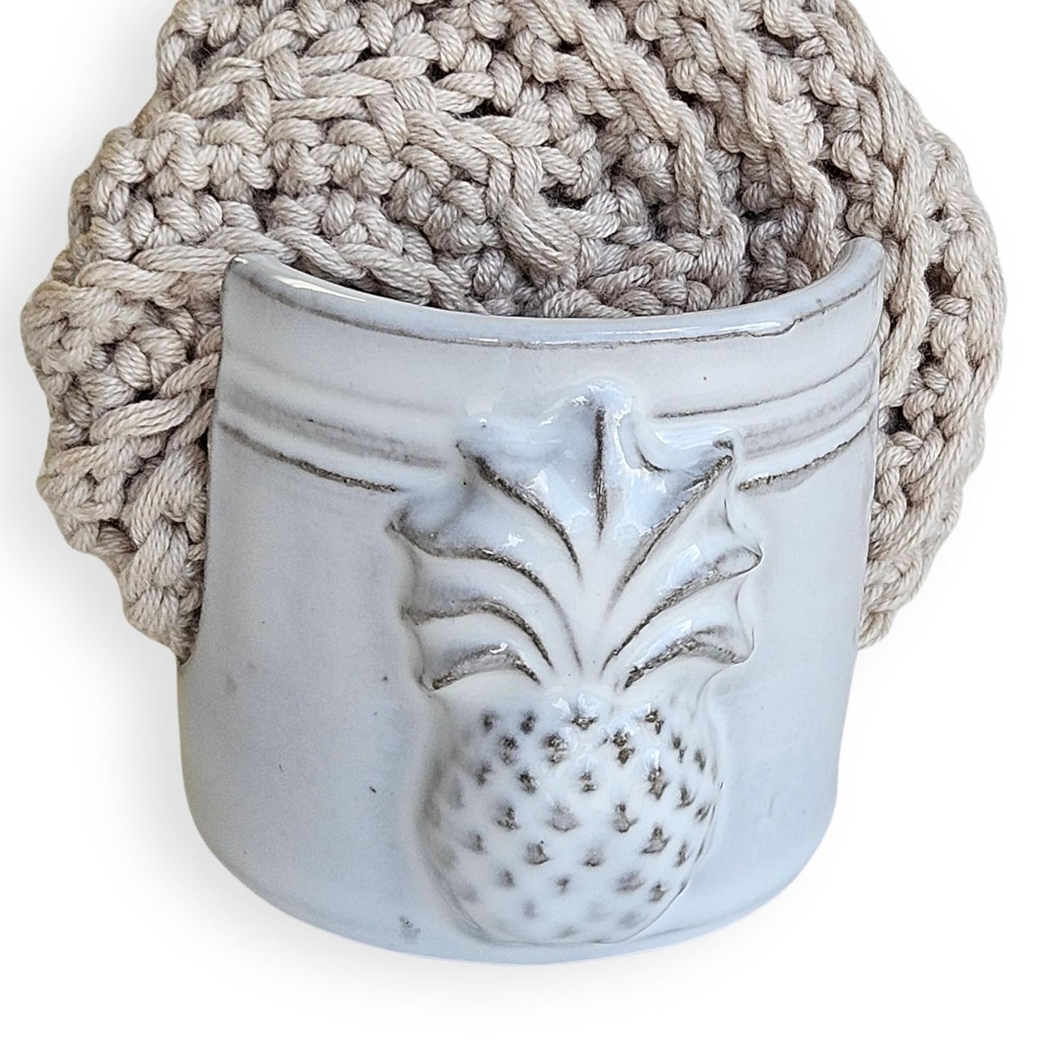 Pineapple Sponge Holder for Sink - Handmade Farmhouse Decor