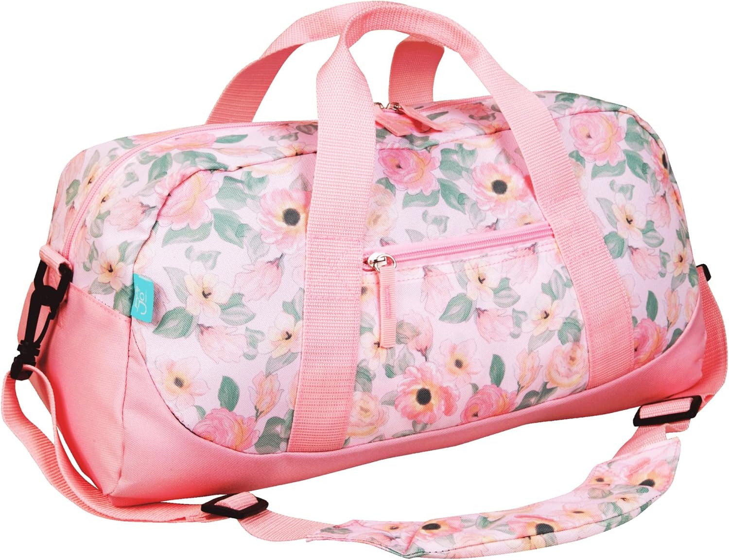 JumpOff Jo Lightweight Travel Duffel Bag for Kids - Floral Design