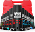 18 Piece 1/2ft Drive Deep Impact Socket Set 10mm-24mm - Durable CR-V