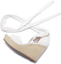 Womens Lace up Espadrilles Platform Wedges Sandals - Classic 4in Heel