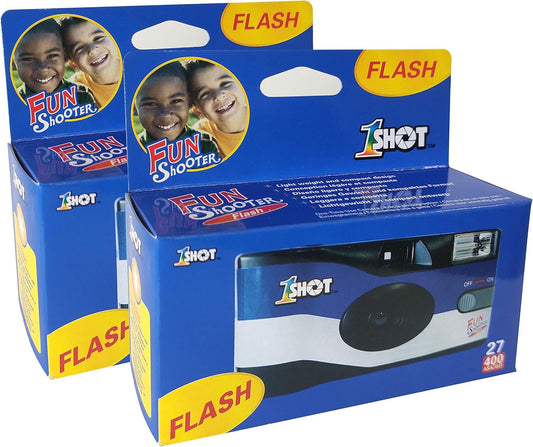 Capture Moments Anywhere: 1 Shot Disposable Cameras 2-Pack