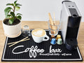 Coffee Bar Mat for Countertop 18x12 - Durable Thick Barista Mat