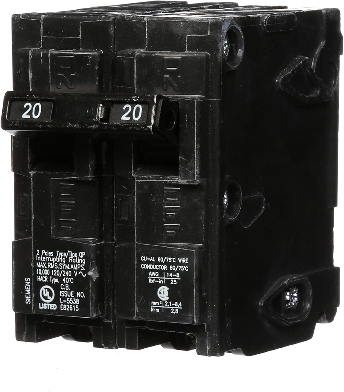 Siemens 40-Amp and 25-Amp Double Pole Circuit Breakers Bundle