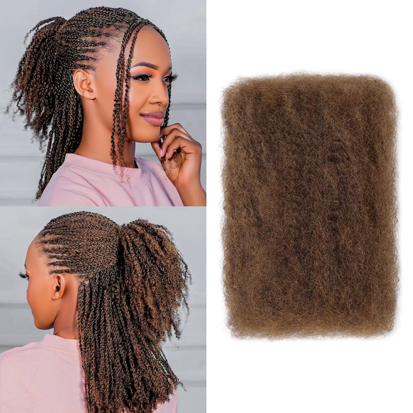 Afro Kinky Bulk Human Hair for Mini Twist and Braiding Styles