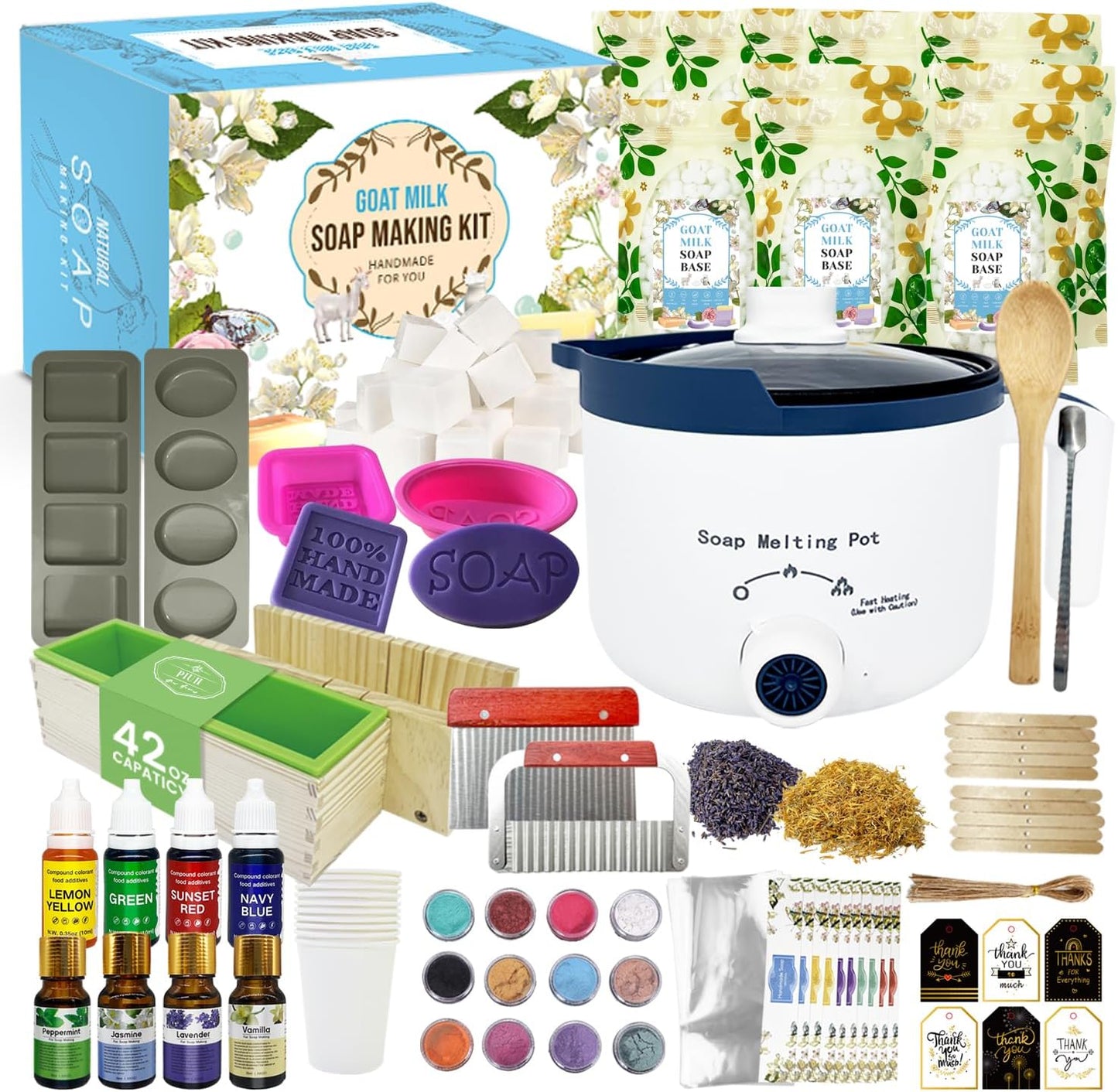 Goat Milk Soap Making Kit with Soap Melter for DIY Crafts