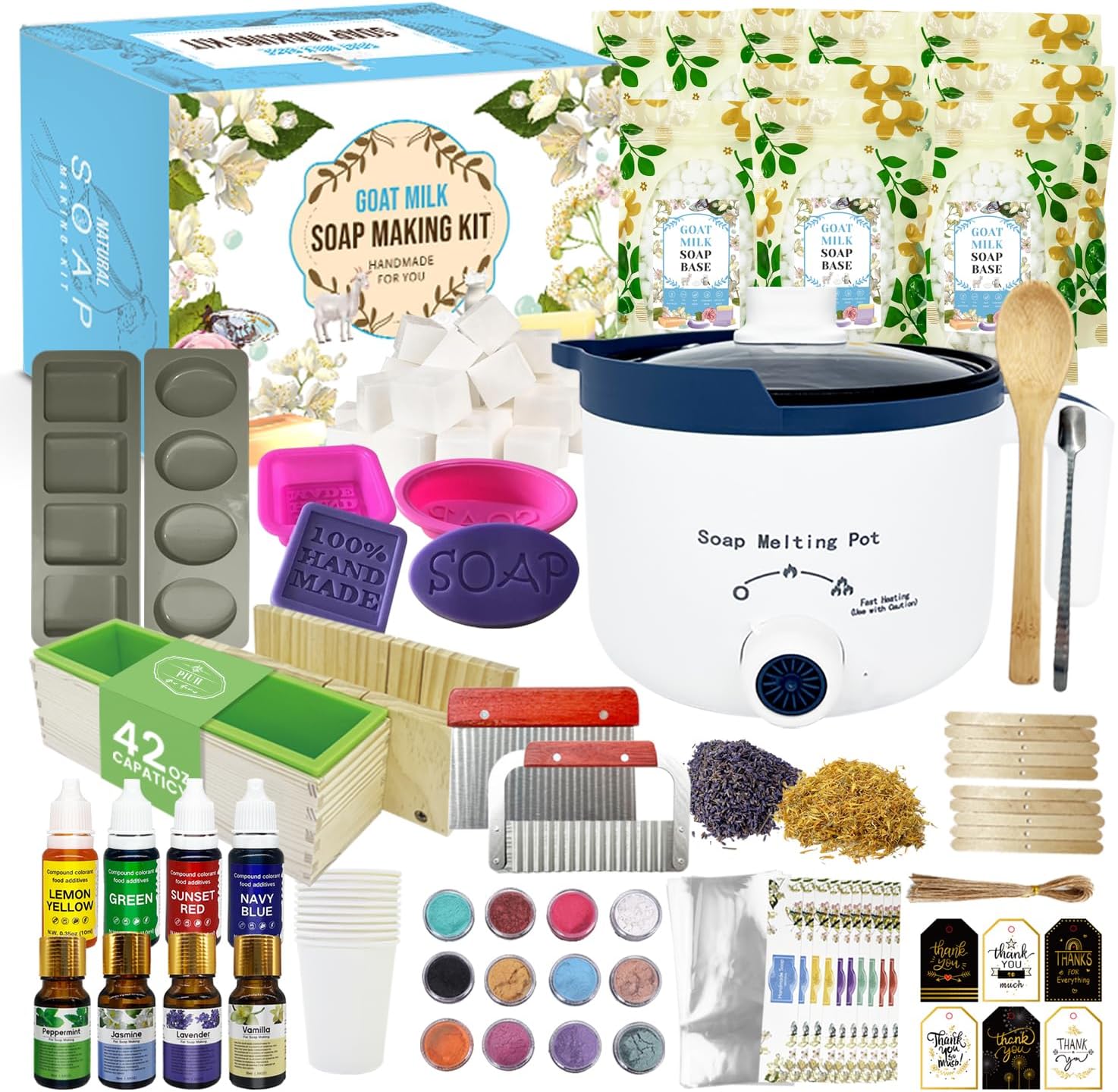 Goat Milk Soap Making Kit with Soap Melter for DIY Crafts