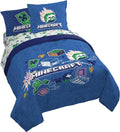 Minecraft Kids Comforter Set 7-Piece Queen - Soft Blue Bedding