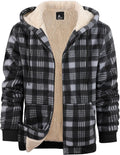 Men's Cozy Plaid Zip Up Hoodie for Cold Weather Protection