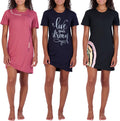 Women's Printed Nightshirt 3 Pack - Ultra-Soft Nightgown Set