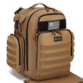 Dinictis Dad Diaper Bag for Men, Large Tactical Backpack Jungle Brown