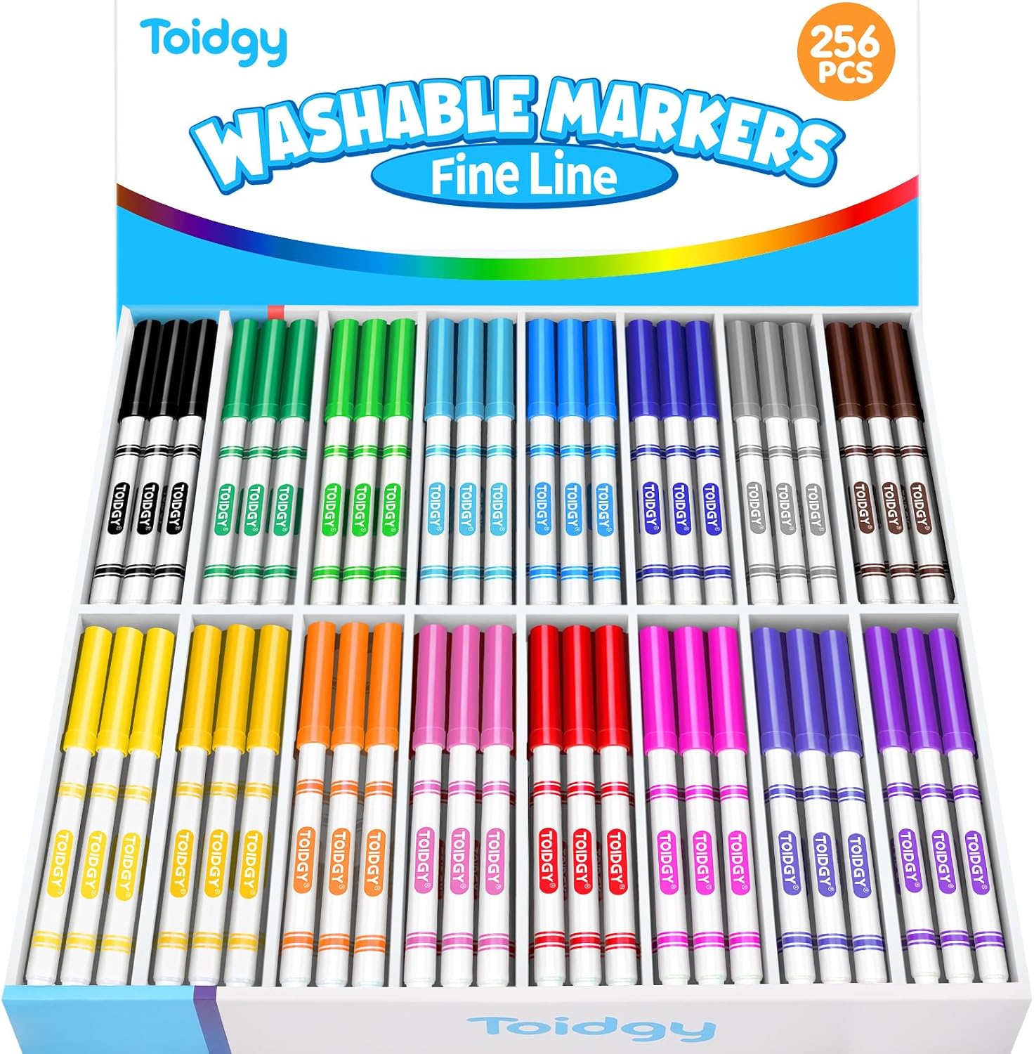 256 PCS Washable Markers for Kids - Perfect for School Supplies