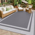 Outdoor Rug Reversible Portable Plastic Straw Camping Rug 5ftx8ft