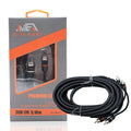 2-Channel RCA Audio Cable 17ft PRM17 - Double Shielded OFC for Clean