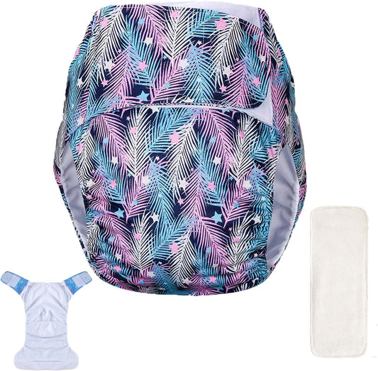 Waterproof Reusable Adult Cloth Diapers - Adjustable Incontinence Pocket Diapers