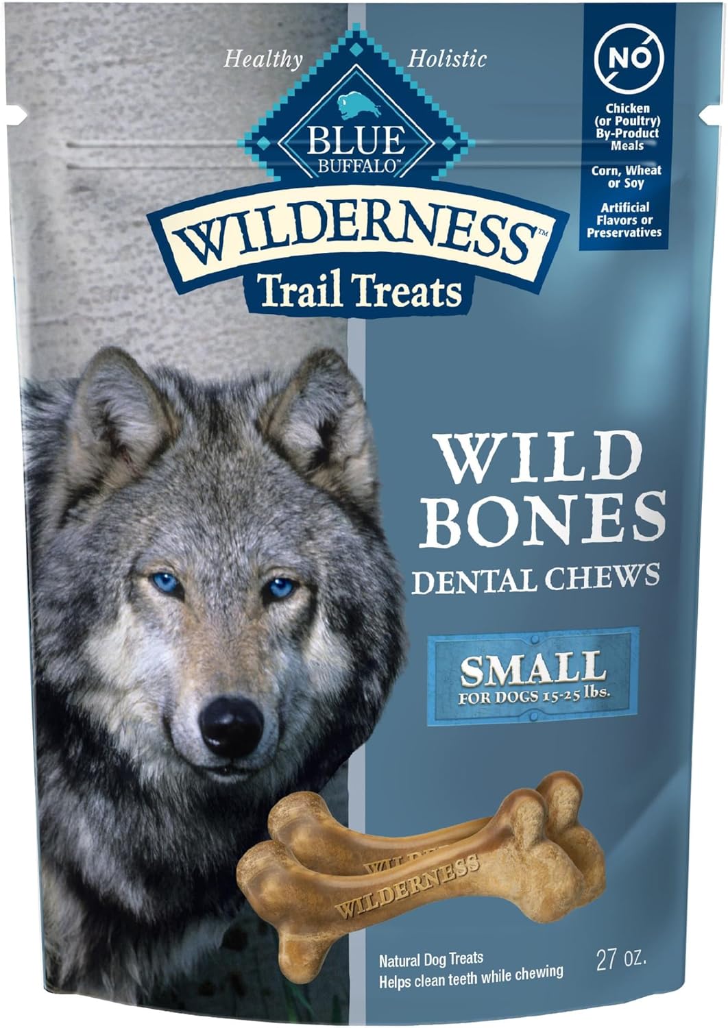 Blue Buffalo Wilderness Wild Bones Dental Chews for Small Dogs
