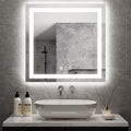 32x32 in Lighted Bathroom Mirror for Wall - Dimmable LED, Anti-Fog
