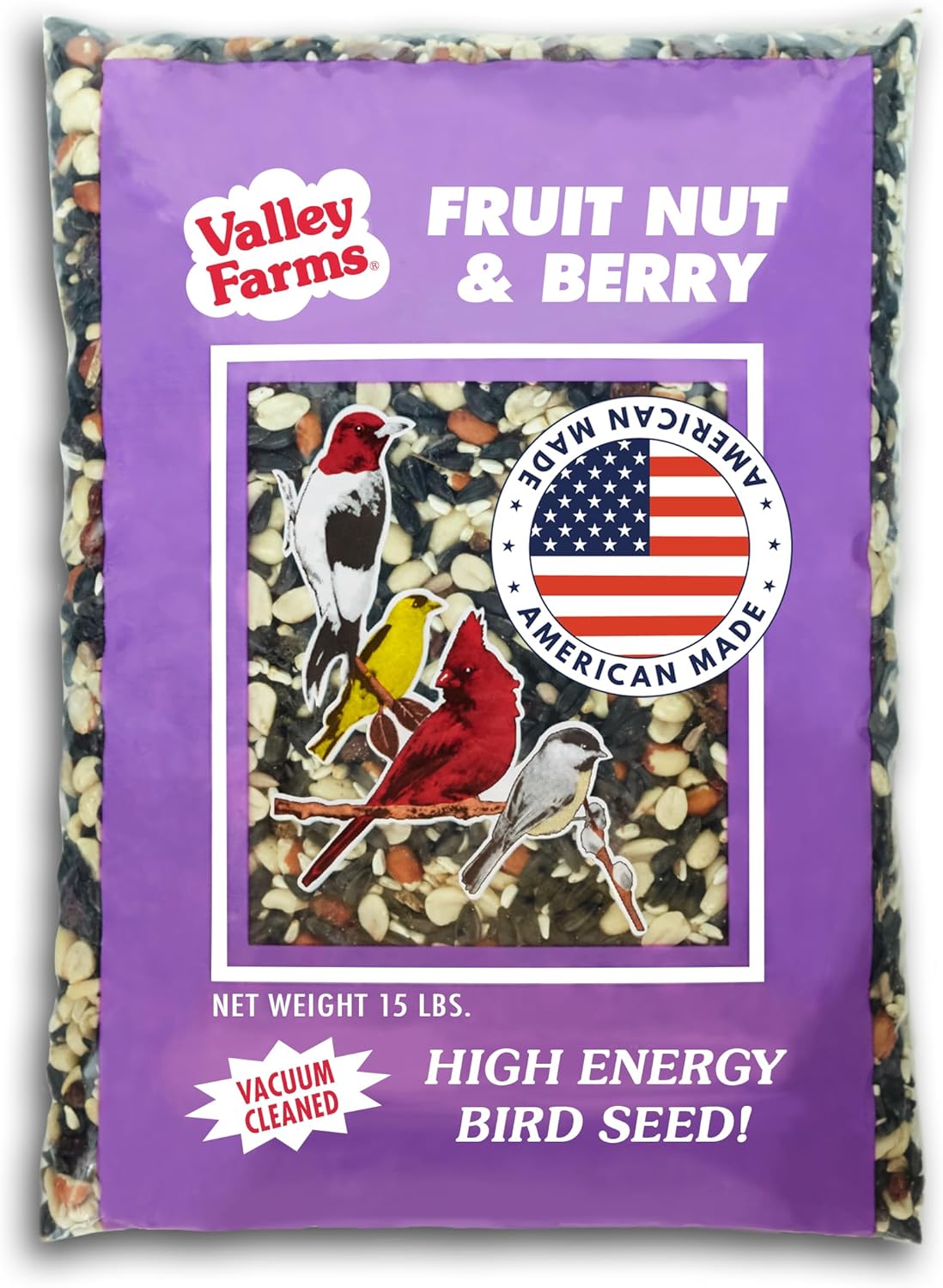 Valley Farms Fruit Nut & Berry Wild Bird Food for Healthy Birds