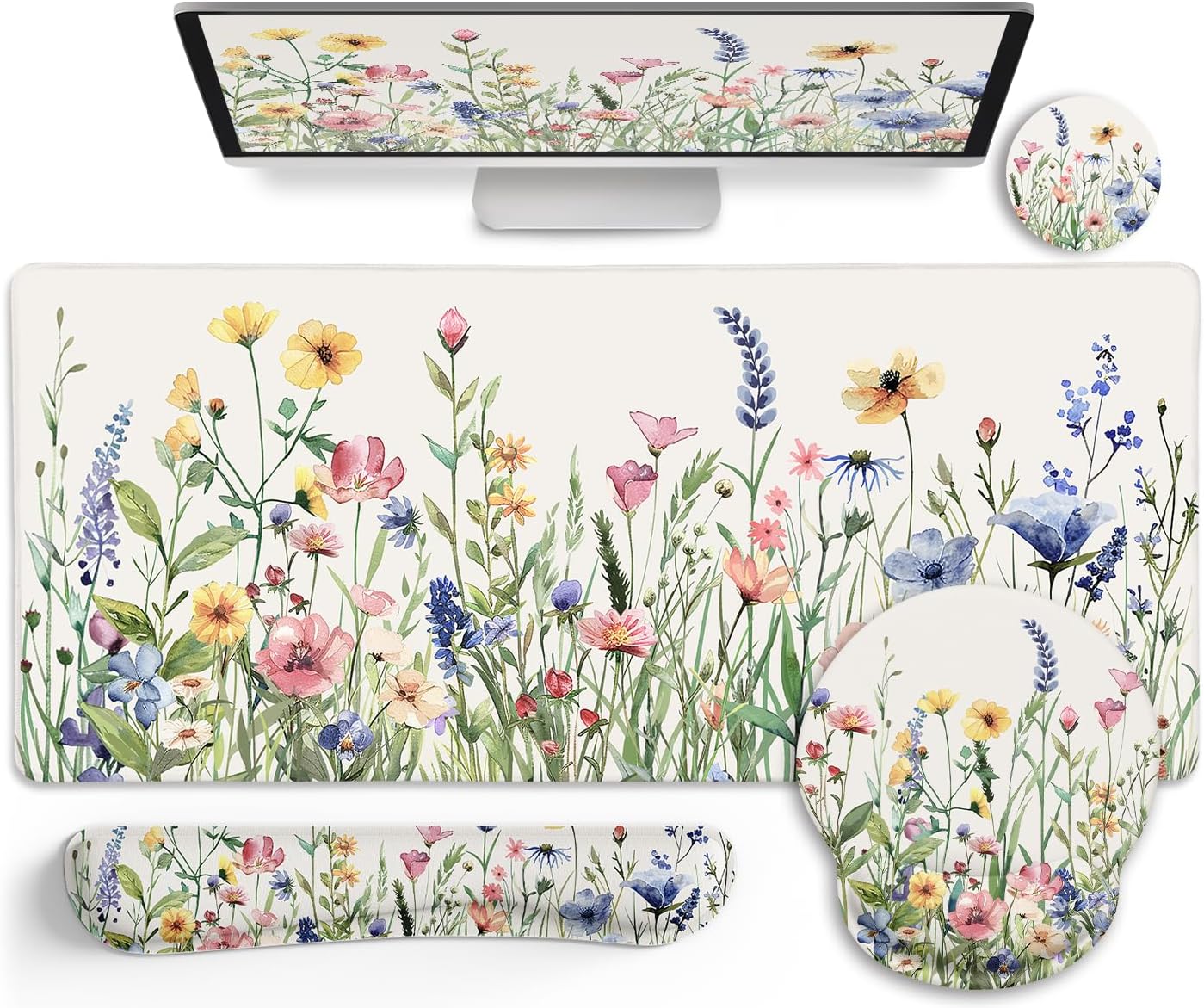 Ergonomic Wrist Rest Mouse Pad Set by LIMKRIAN